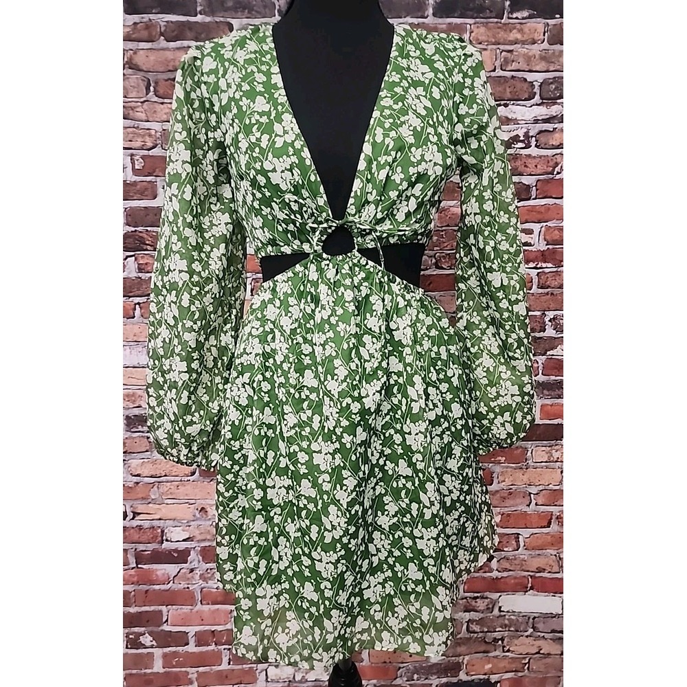 ABERCROMBIE & FITCH SP St Patrick's‎ Day Floral Boho Dress Cottagecore Coquette